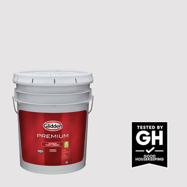 Glidden Premium - 5 gal. PPG1014-2 Gray Whisper Satin Interior Latex Paint