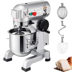 30 Qt. Commercial Dough Mixer 3-Speeds Adjustable Mixer Silver Electric Stand with Stainless Steel for Restaurants
