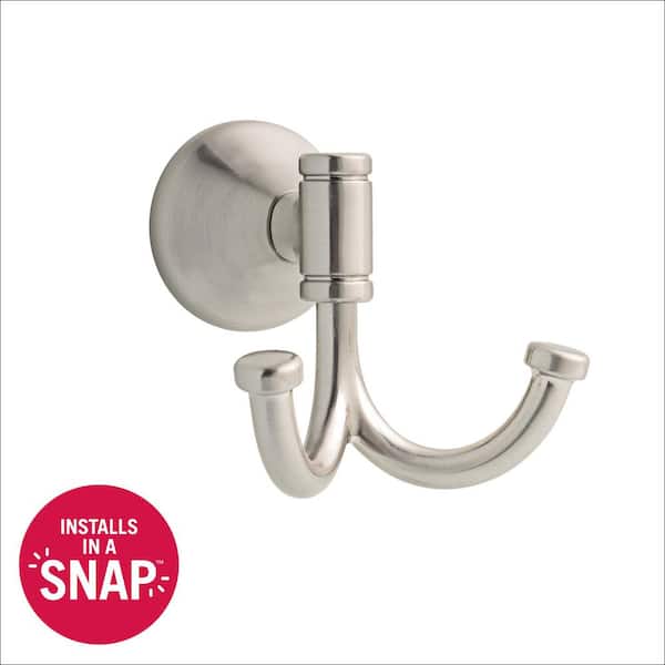 Foundations Design Series J-Hook Robe Hook in SpotShield Brushed Nickel