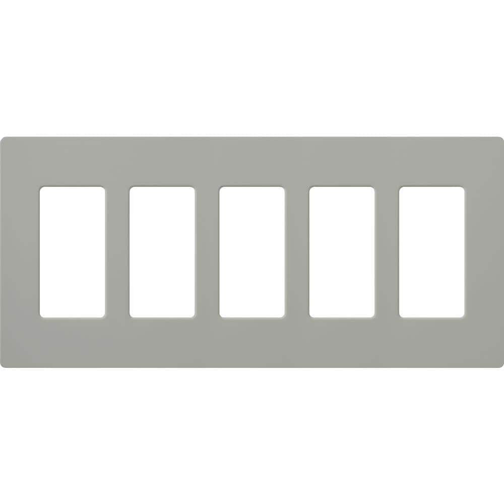 Claro 5 Gang Wall Plate for Decorator/Rocker Switches, Gloss, Gray (CW-5-GR) (1-Pack) price history on PriceWatchPro