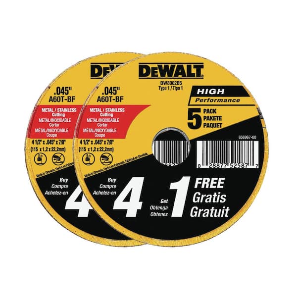 DEWALT DW8062B5 4-1/2-Inch by 0.045-Inch Metal and Stainless Cutting Wheel,  uOXCtGQgRP, 道具、工具 - aslanmoden.at