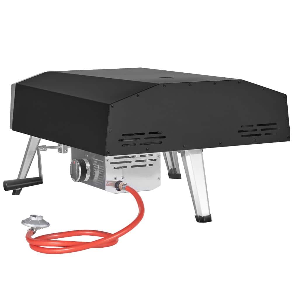 Outdoor Pizza Oven 16 in. Gas Fired Portable Pizza Maker Stainless Steel with 360 Degree Rotating Stone CSA Listed