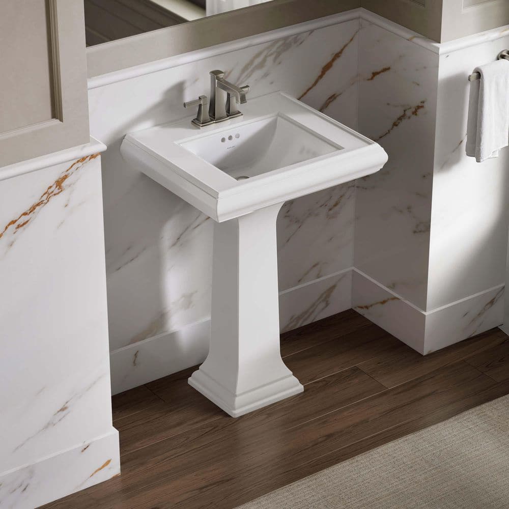 Memoirs 24.2 in. x 19.75 in. Pedestal Bathroom Sink in White Ceramic price history on PriceWatchPro