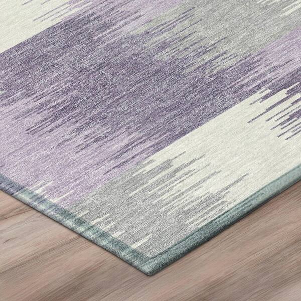 Chantille Machine Washable Indoor/Outdoor Abstract ACN2912 Lilac 3 ft. x 4 ft. Area Rug
