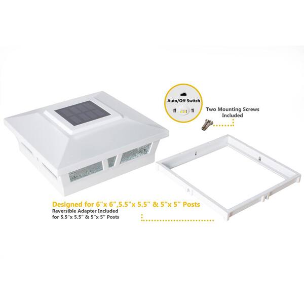 6 inch round solar post caps