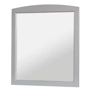 41 in. W x 37 in. H Wooden Frame Gray Wall Mirror