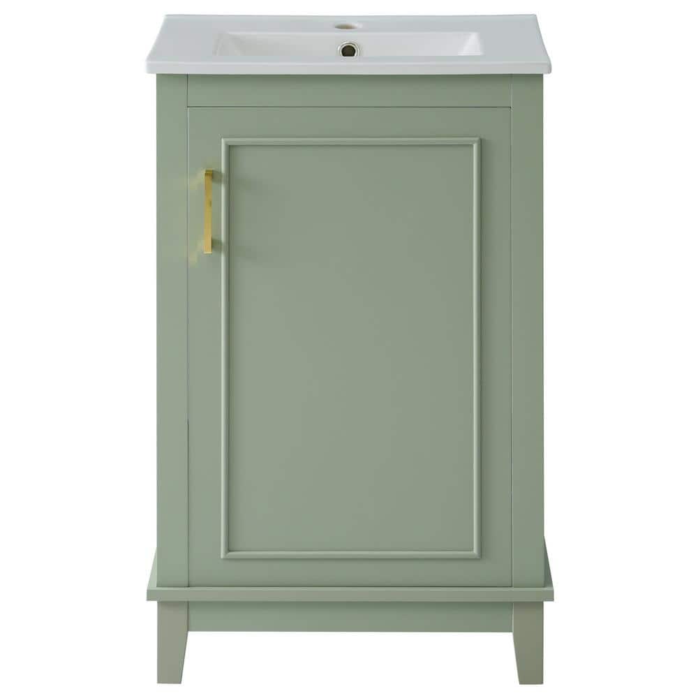 20 in. W x 15.5 in. D x 33.3 in. H Single Sink Freestanding Bath Vanity in 