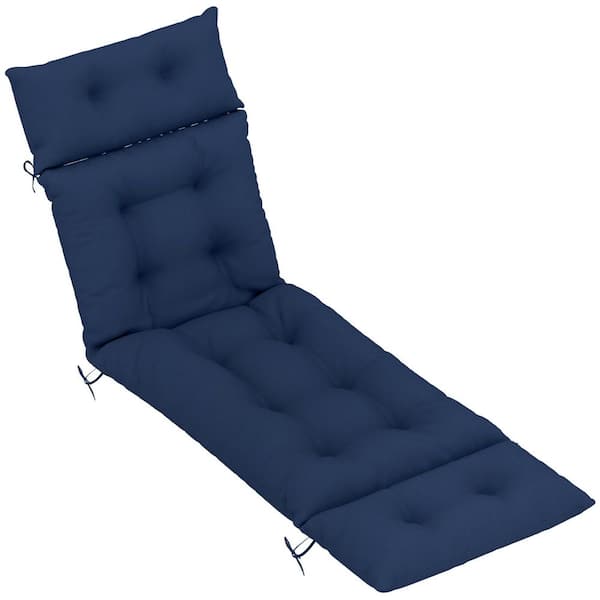 Outdoor Lounge Chair Cushion, 17.7 in., Deep Seating Outdoor Lounge Chair Cushion, Navy Blue