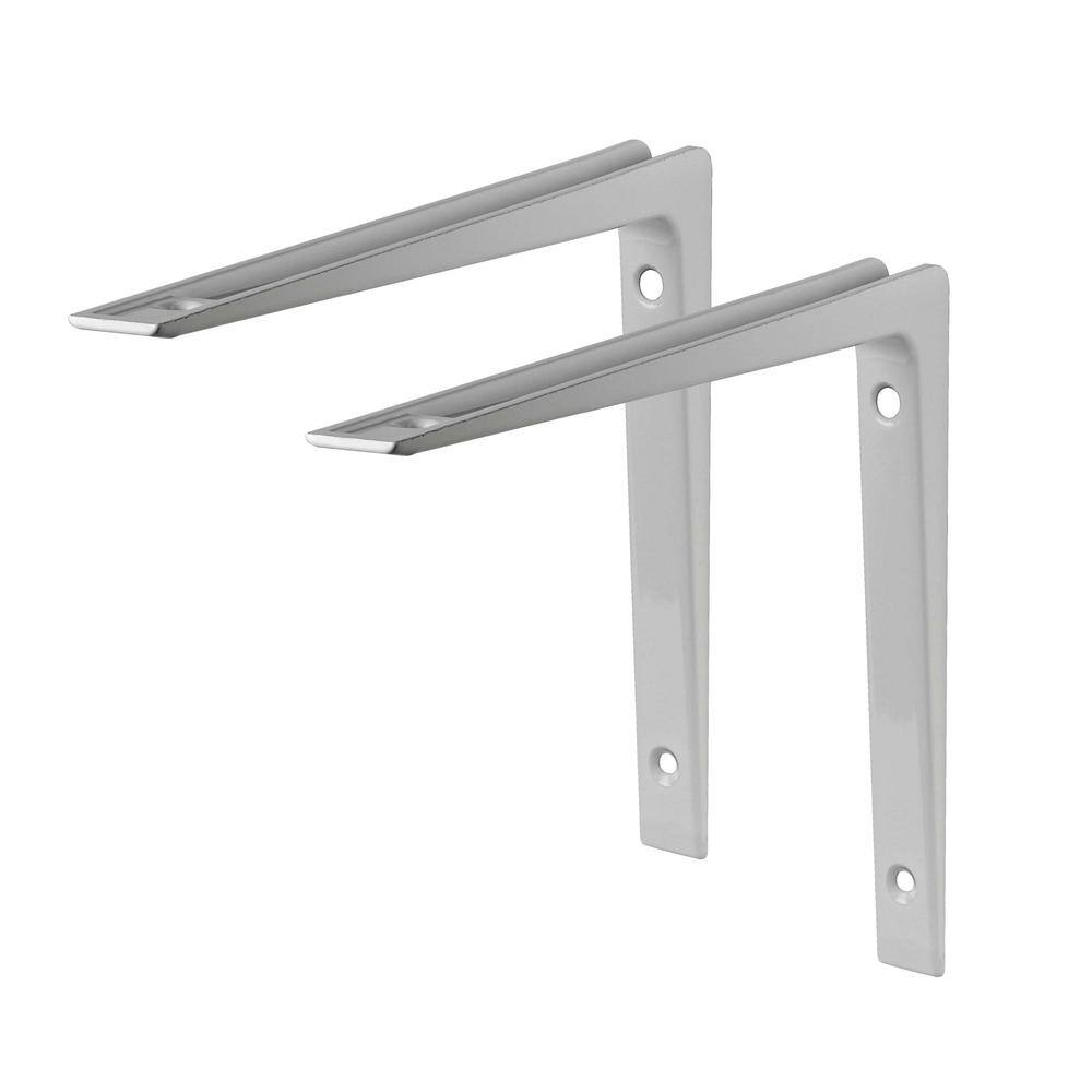 PURIST 11.8 in. Silver Aluminum Shelf Bracket Set of 2 price history on PriceWatchPro