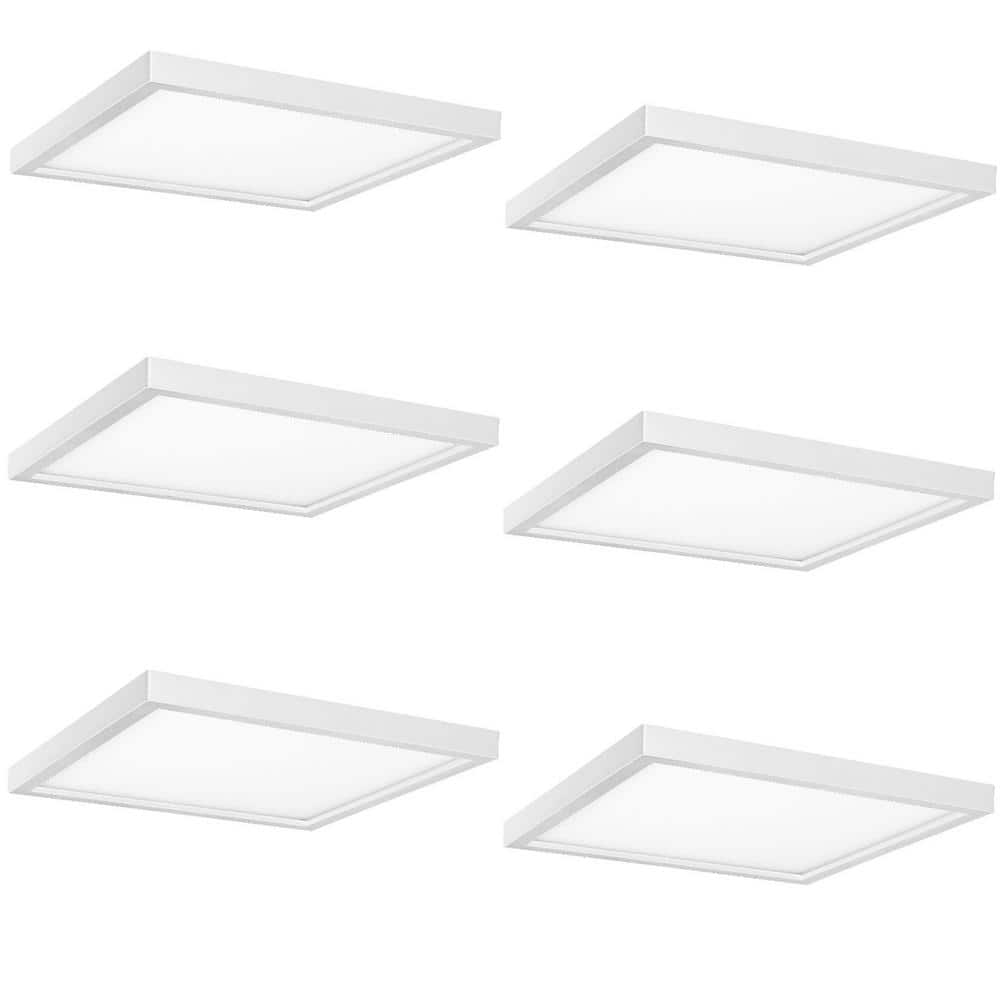 Sunlite 9 in. 1-Light Color Tunable Selectable LED Square Mini Flat