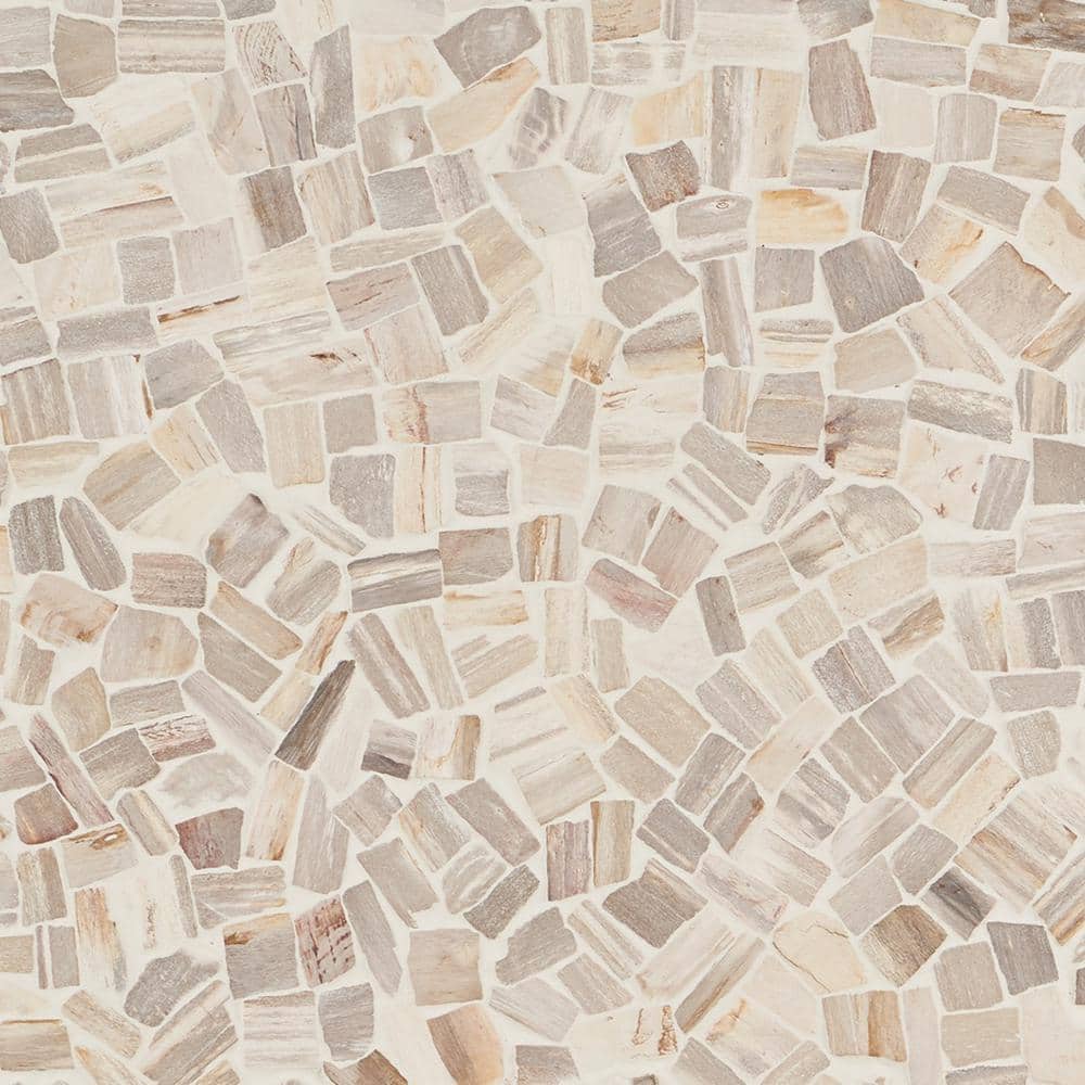 Petra Tumbled Brown Marble Mosaic Tile 12" x 12"