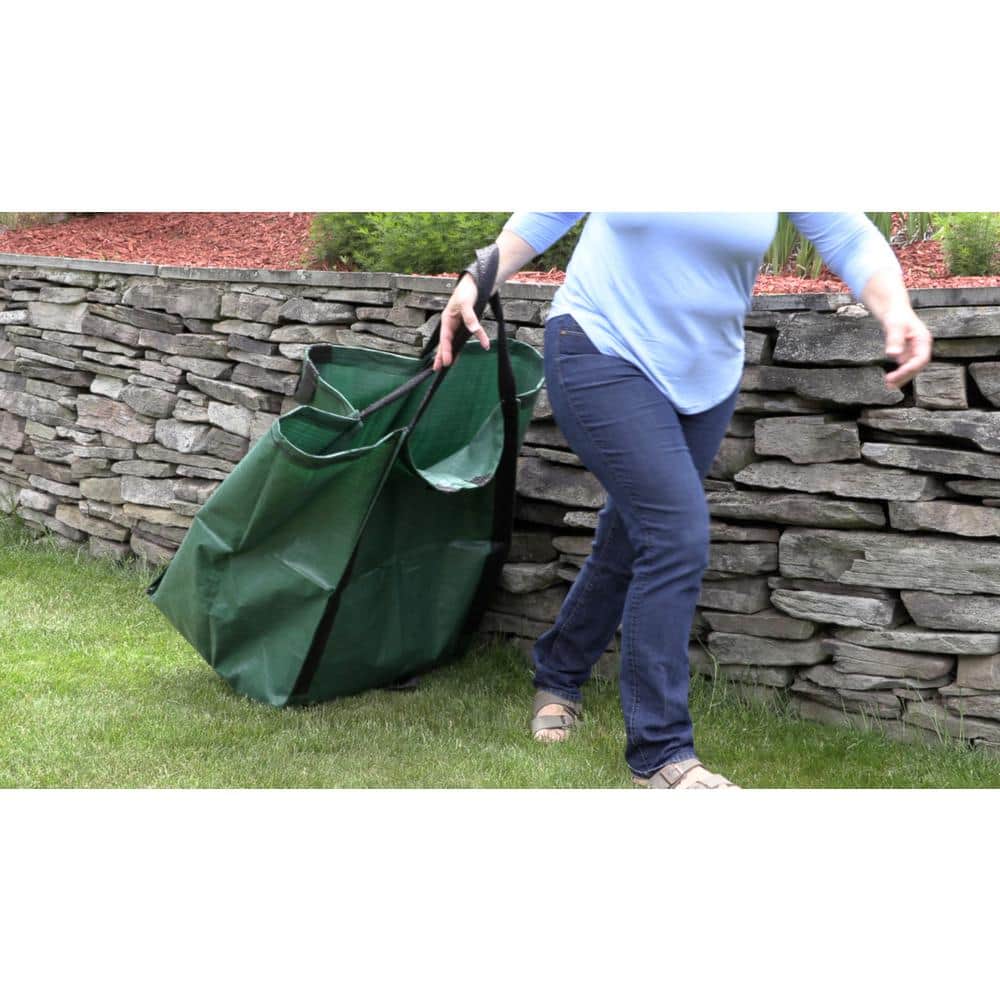 Green Heavy Duty Pop-Up Yard Bag with Reinforced Handles