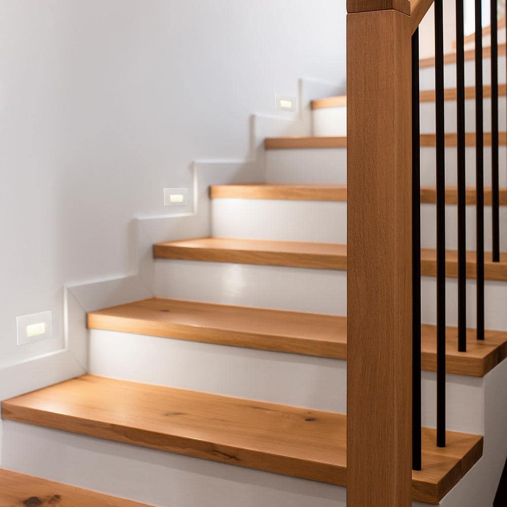 White Matte Aluminum LED Pathway Step Lights Multipack