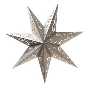 LUMABASE Paper Lantern Gold 7 Point Star (3- Pack) 87103 - The Home Depot