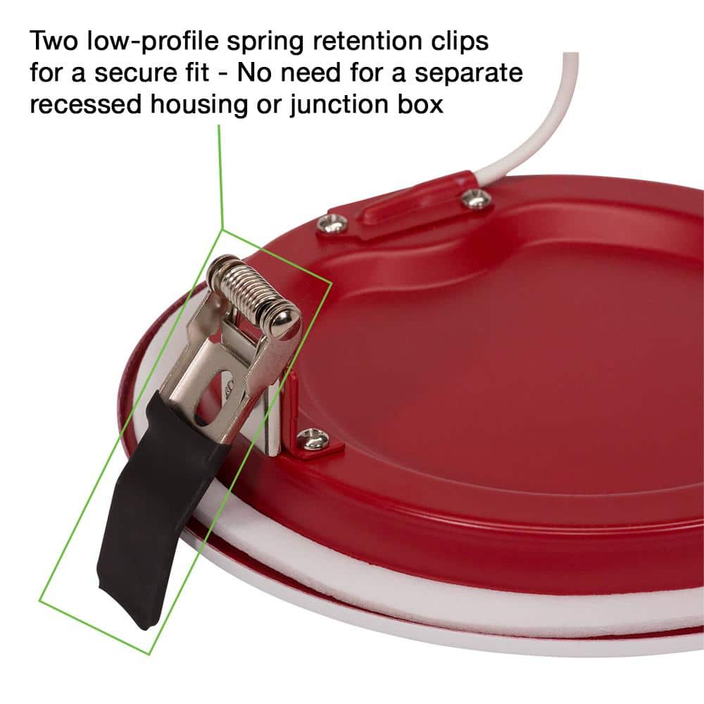 6-Inch Matte White Fire-Rated Canless LED Downlight