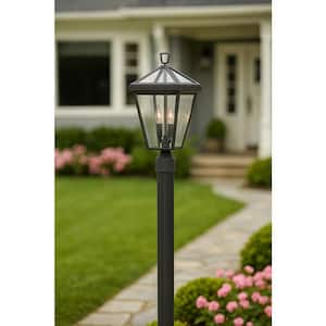 Alford Place 2-Light Oil Rubbed Bronze Aluminum Hardwired Outdoor Weather Resistant Post Light with LED included