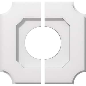 1 in. P X 6 in. C X 10 in. OD X 4 in. ID Locke Architectural Grade PVC Contemporary Ceiling Medallion, Two Piece