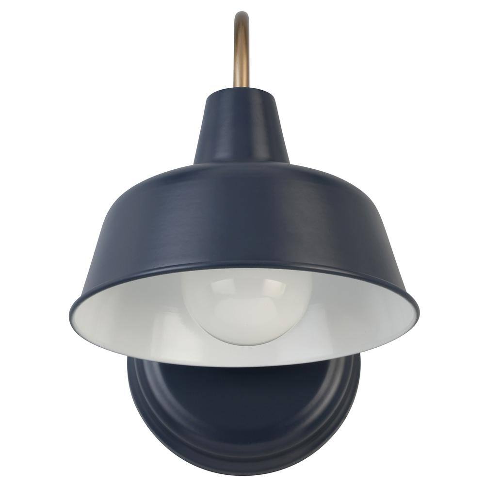 Arched Gold Steel Dimmable Sconce with Bell-Shaped Shade