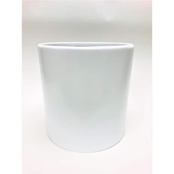 Vasesource Silas 20 in. x 19.5 in. x 19.5 in. White Fiberglass Planter