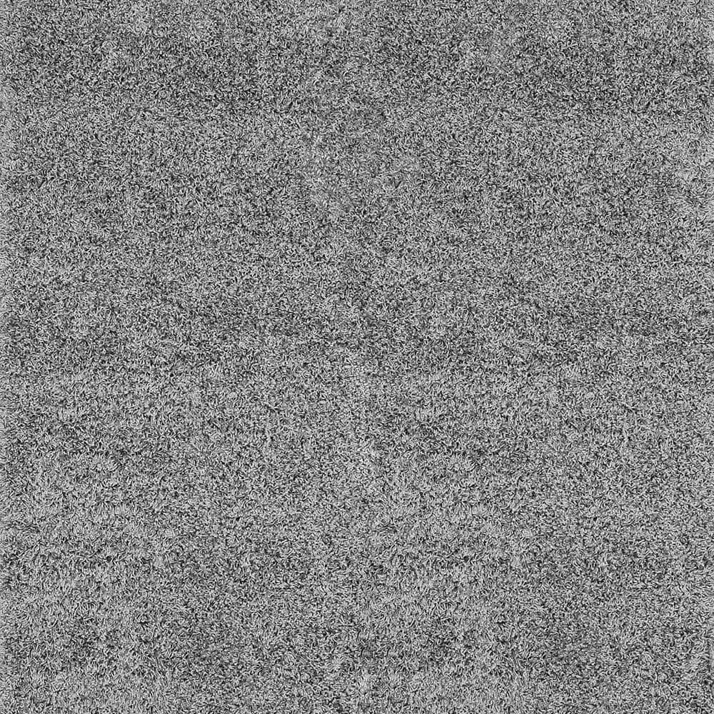 Marleen Plush Shag Gray 4 ft. Contemporary Square Rug price history on PriceWatchPro