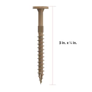 1/4 in. x 3 in. Star Drive Flat Head Multi-Purpose Structural Wood Screw - PROTECH Ultra 4 Exterior Coated (500-Pack)