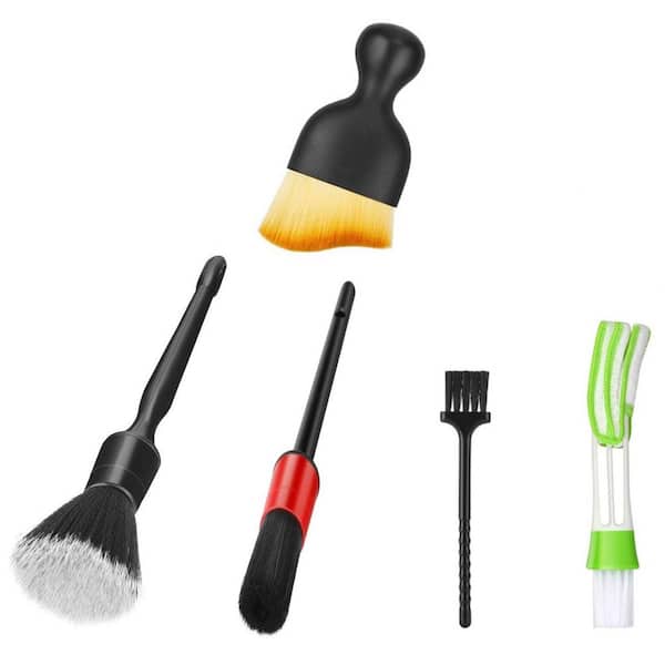 Soft Hair Car Detailing Brushes Set for Dashboard, Air Vents, Crevices-Interior Cleaning Tools for Auto, Truck, SUV, RV