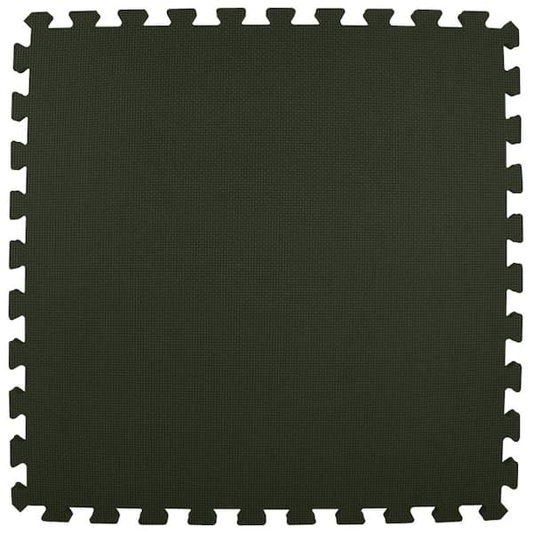 Greatmats Premium Black 24 in. W x 24 in. L Foam Kids and Gym Interlocking Foam Tiles (58.1 sq. ft.) (15-Pack)