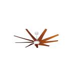 Liberator WiFi 72 in. LED Indoor/Outdoor Pure White/Natural Cherry Smart Ceiling Fan with Light with Remote Control