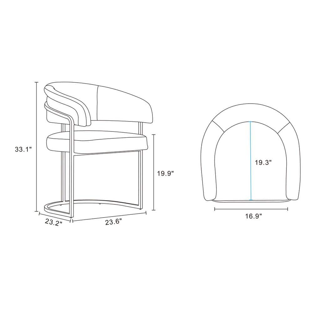 White Faux Leather Upholstered Dining Arm Chair with Metal Frame