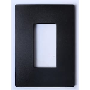 1-Gang Black Decorator/Rocker Plastic Wall Plate