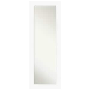 Small Rectangle Matte White Modern Mirror (19.38 in. H x 53.38 in. W)