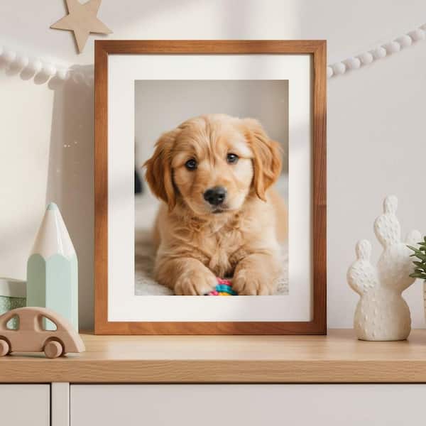 11 x 14 Solid Natural Walnut Wood Wall or Tabletop Display Picture