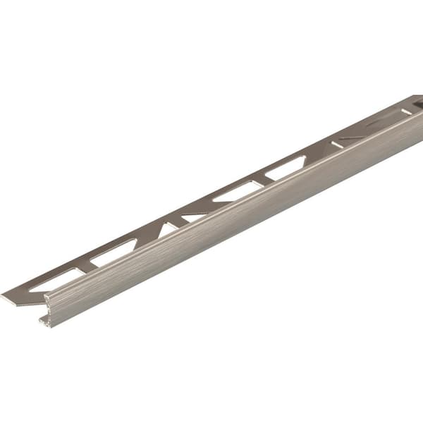 DUROSOL 0.3125 in. D x 98.5 in. W x 98.4 in. L L-Shape Aluminum Hi-Gloss Nickel/Titanium Molding and Transition Trim