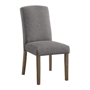 Everly dining Chair (2-Pack) in Charcoal Fabric with Grey Washed Legs