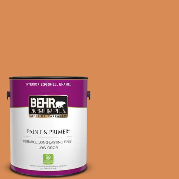 BEHR PREMIUM PLUS 1 gal. #260D-5 Amber Wave Eggshell Enamel Low Odor Interior Paint & Primer