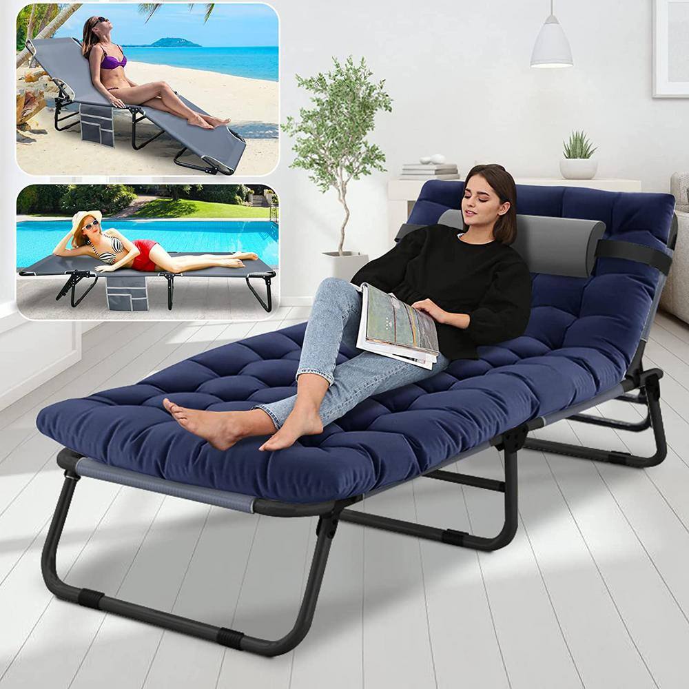 Buy Adjustable 4Position Adults Reclining Folding Chaise with Pillow