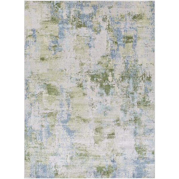 2 ft. x 2 ft. Green Lillian LLL-2358 Machine Woven Area Rug