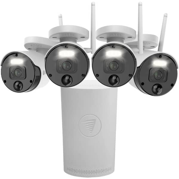 Swann 8-Channel 1080p 1TB PoE Cat5 NVR Security Camera System with 4 WiFi Bullet Cameras