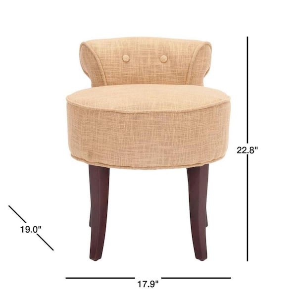 Safavieh Georgia Gold Vanity Stool Mcr4546e The Home Depot Safavieh Georgia Gold Vanity Stool, Gold Leg Vanity Stool