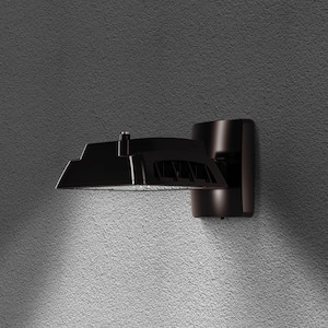 175W Equivalent Bronze Outdoor Integrated LED Commercial Wall Mount Area Light, 4500 Lumens