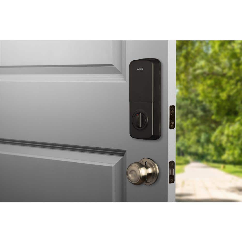 Alfred Black Touchscreen Smart Deadbolt with Bluetooth and Z-Wave