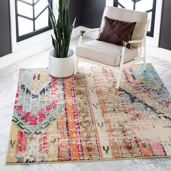 Sedona Yosemite Multi 6 ft. x 6 ft. Square Area Rug