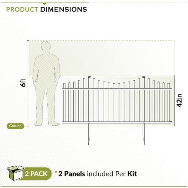 Zippity Outdoor Products Manchester Semi-Permanent Vinyl Fence Panel Kit (2-Pack)