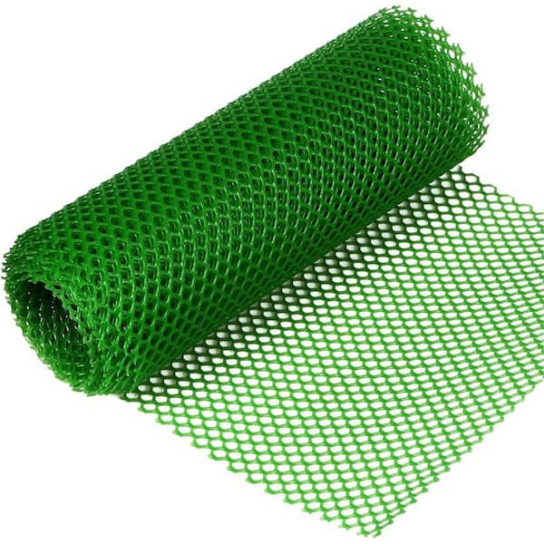15.7 in. x 16.4 ft. Durable Green Plastic Wire Mesh Fence Roll Ideal for Poultry Rabbit Barrier Gardening