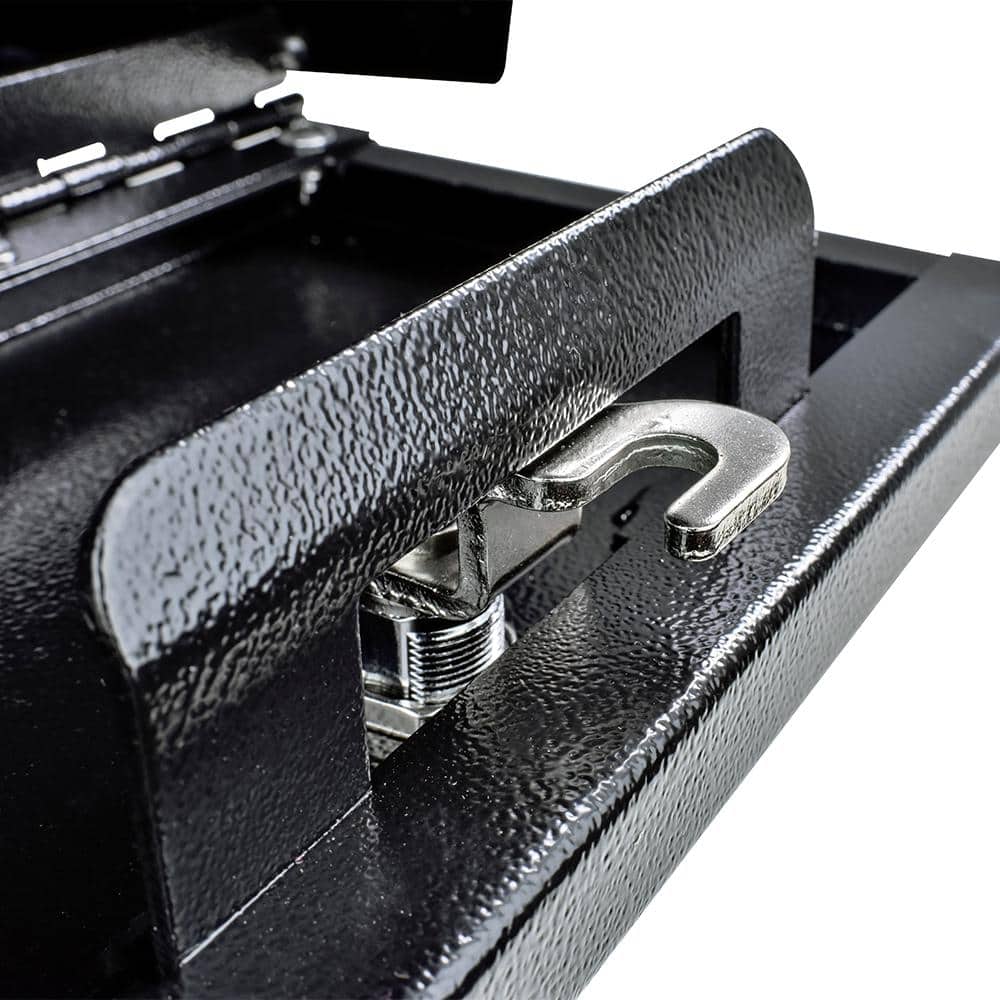 Black Steel Lockable Post Mounted Mailbox with Dual Access