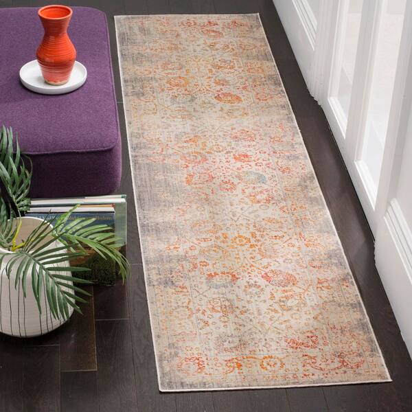 Vintage Persian 2 x 10 Gray/Multi Persian Runner Rug