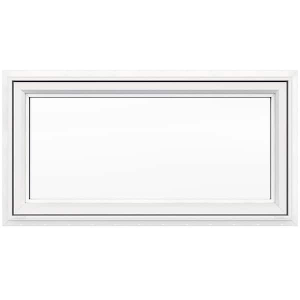 V-4500 48 in. x 24 in. White Vinyl Nailfin Awning Window with Low E, Argon, Screen, and No Grids