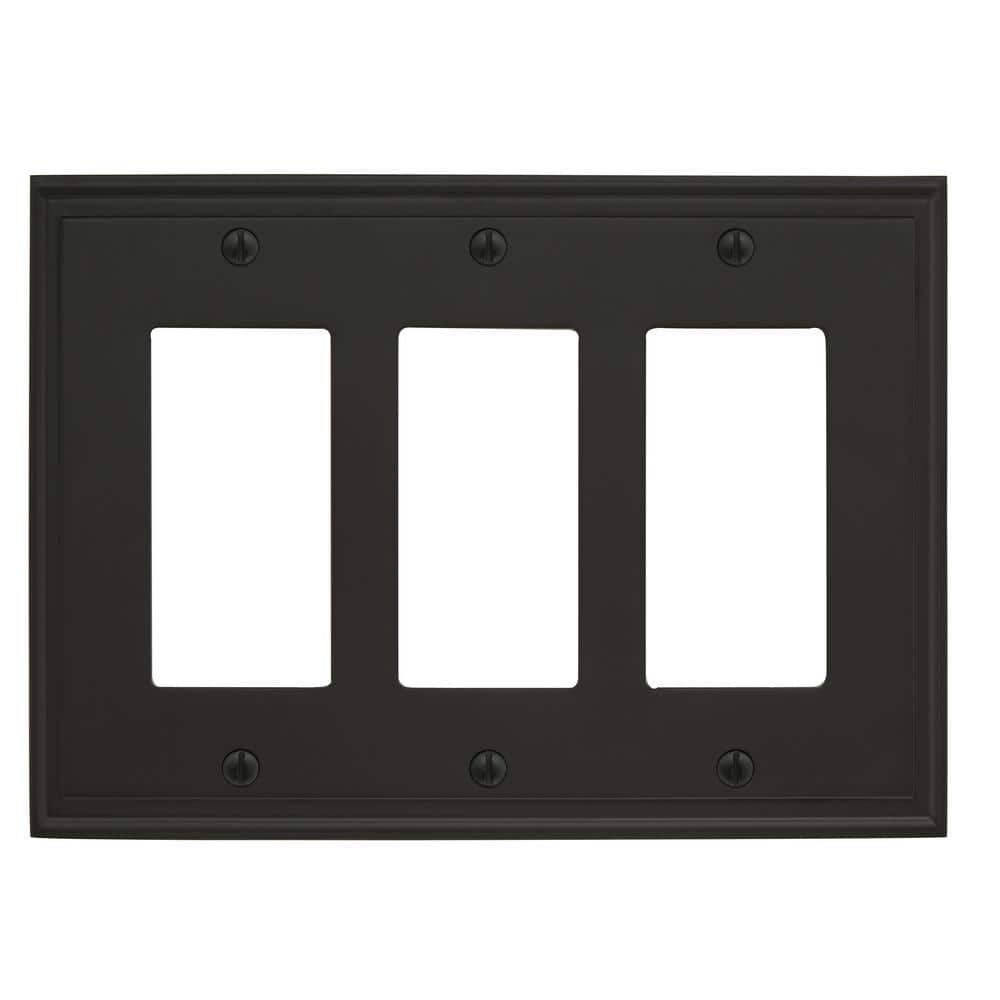 Black Bronze 3-Gang Rocker Wall Plate