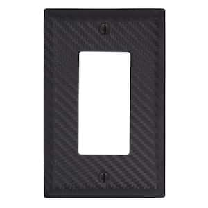 Branston 1 Gang Rocker Steel Wall Plate - Black