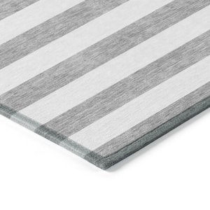 Chantille ACN528 Gray 1 ft. 8 in. x 2 ft. 6 in. Machine Washable Indoor/Outdoor Geometric Area Rug